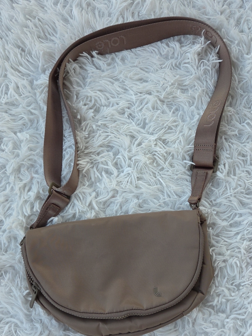 Lole Taupe/Brown Convertible Crossbody Messenger Bag  NWOTS